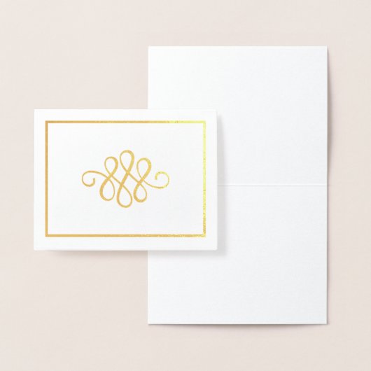 Elegant gouden of zilveren Ornament Folie Kaarten (Display)