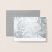 Elegant gouden of zilveren Rozen bloemenmonogram Folie Kaarten (Met envelop)