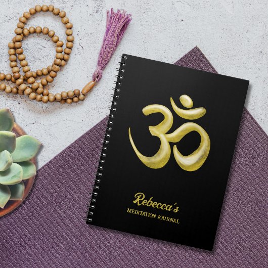 Elegant gouden OM symbool | Sanskriet Spiritueel Z Notitieboek