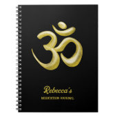 Elegant gouden OM symbool | Sanskriet Spiritueel Z Notitieboek (Voorkant)