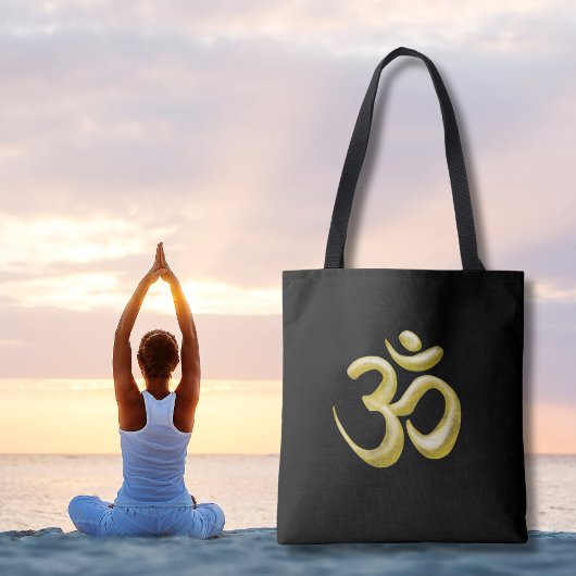 Elegant gouden OM symbool | Sanskriet Spiritueel Z Tote Bag