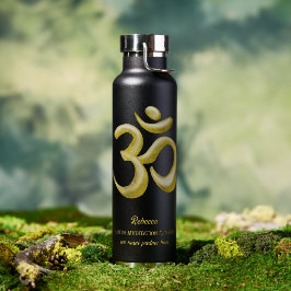 Elegant gouden OM symbool | Sanskriet Spiritueel Z Waterfles