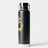Elegant gouden OM symbool | Sanskriet Spiritueel Z Waterfles (Achterkant)