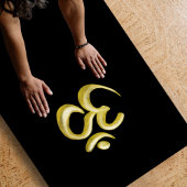 Elegant gouden OM symbool | Sanskriet Spiritueel Z Yogamat