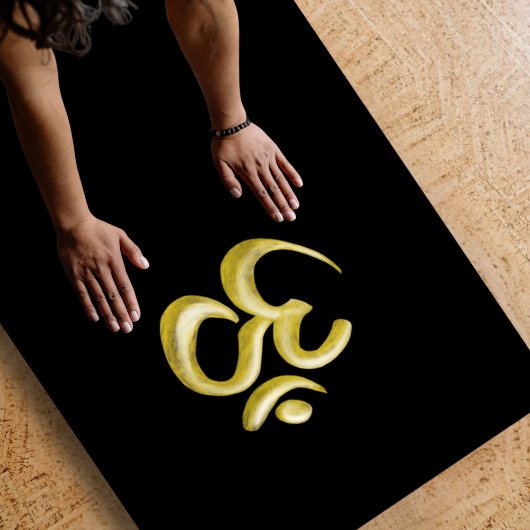 Elegant gouden OM symbool | Sanskriet Spiritueel Z Yogamat