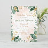 Elegant Gouden ontwerp, Herfst Bladeren Verjaardag Kaart (Staand voorkant)