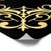 Elegant gouden ontwerp verjaardagsfeestje welkomst poster (Hoek)