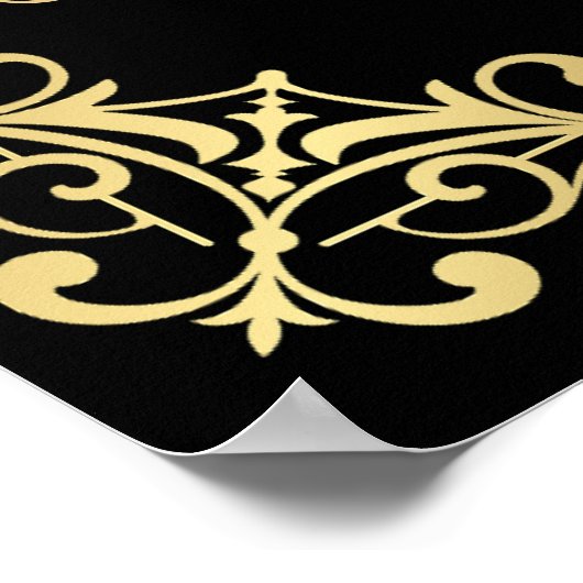 Elegant gouden ontwerp verjaardagsfeestje welkomst poster (Hoek)