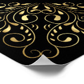 Elegant gouden ontwerp verjaardagsfeestje welkomst poster (Hoek)