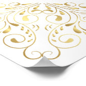 Elegant gouden ontwerp verjaardagsfeestje welkomst poster (Hoek)