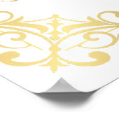 Elegant gouden ontwerp verjaardagsfeestje welkomst poster (Hoek)