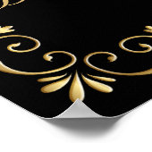 Elegant gouden ontwerp verjaardagsfeestje welkomst poster (Hoek)