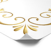 Elegant gouden ontwerp verjaardagsfeestje welkomst poster (Hoek)