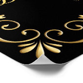 Elegant gouden ontwerp verjaardagsfeestje welkomst poster (Hoek)