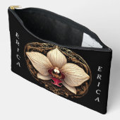 Elegant Gouden Orchidee Ontwerp Etui (Open)