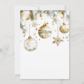 Elegant gouden Ornament uitwisseling kerstfeest Kaart (Achterkant)