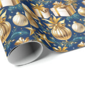 Elegant gouden Ornamenten en sterren inpakpapier (Rol Hoek)