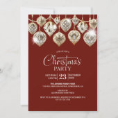 Elegant gouden Ornamenten kerstfeest Kaart (Voorkant)