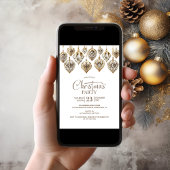 Elegant gouden Ornamenten kerstfeest Kaart