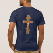 Elegant Gouden Orthodoxe Kruis T-shirt (Achterkant)