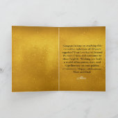 Elegant gouden ouders Foto 50e Jubileum Kaart (Binnen)