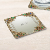 Elegant gouden papier Onderzetter (Schuin)