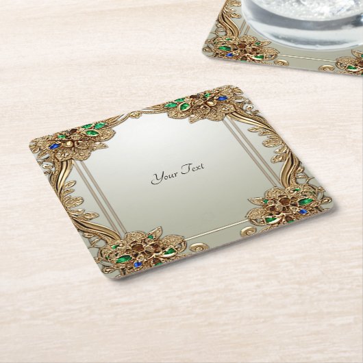 Elegant gouden  papier Onderzetter (Schuin)