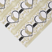Elegant gouden Pas getrouwd Silhouette Tissue Pape Tissuepapier (Detail)