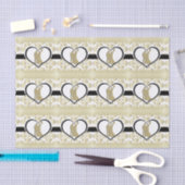 Elegant gouden Pas getrouwd Silhouette Tissue Pape Tissuepapier (Craft)