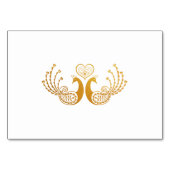 Elegant Gouden Patroon Eetbuffet Label voor een In Kaart (Achterkant)