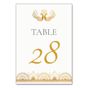 Elegant Gouden Patroon Indiase Trouwdag Kaart