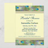 Elegant gouden pauw Vrijgezellenfeest Kaart (Voorkant / Achterkant)