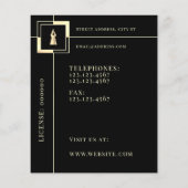 Elegant gouden pen notaris flyer (Achterkant)