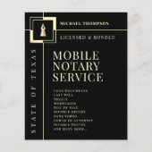 Elegant gouden pen notaris flyer (Voorkant)