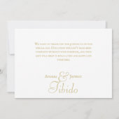 Elegant gouden pentakel handvasten bedankkaart (Achterkant)