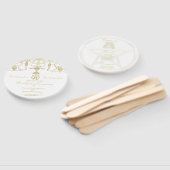 Elegant gouden pentakel handvasten handwaaier (Niet-gemonteerd)