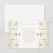 Elegant gouden pentakel handvasten informatiekaartje (Voorkant / Achterkant)