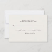 Elegant Gouden Peony QR Code Bruiloft RSVP Kaart (Achterkant)