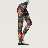 Elegant gouden Perzisch patroon Leggings (Rechts)