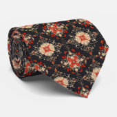 Elegant gouden Perzisch patroon Stropdas (Opgerold)