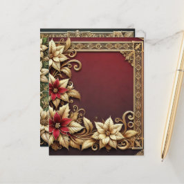 Elegant gouden Poinsettia Lijst plakboek papier