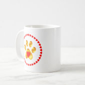 Elegant gouden poot met hart koffiemok (Voorkant links)