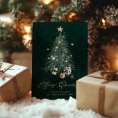 Elegant Gouden Prettig Kerstfeest  Feestdagenkaart