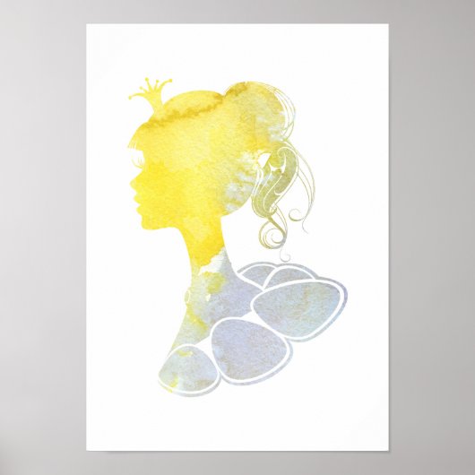 Elegant gouden prinses poster (Voorkant)