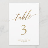 Elegant Gouden Printbare Tafelnummer Foto QR Code (Voorkant)
