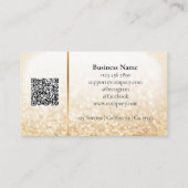 Elegant gouden QR code Visitekaartje met Logo (Achterkant)