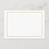 Elegant Gouden Rand Bruiloft Website Invoegen Kaar Informatiekaartje (Achterkant)