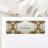 Elegant gouden retouradreslabel etiket (Insitu)