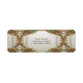 Elegant gouden retouradreslabel etiket