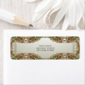 Elegant gouden  retouradreslabel etiket (Insitu)